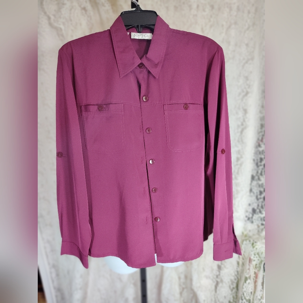Kathy Che Berry Blouse NWOT